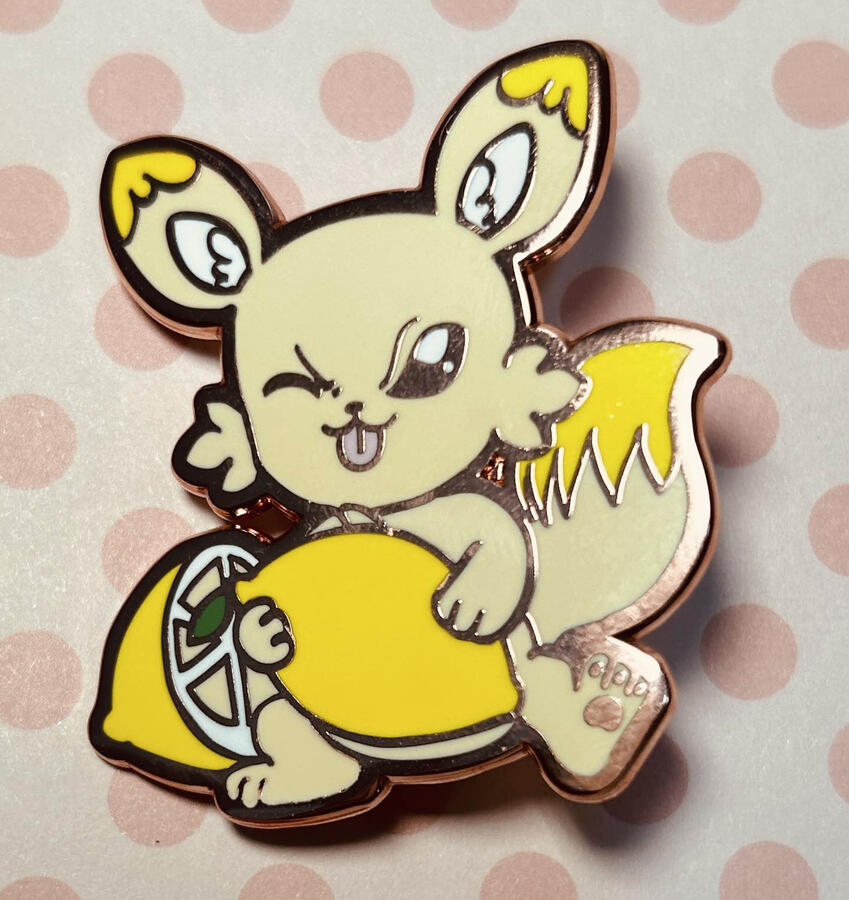 Lemon Fox Pin